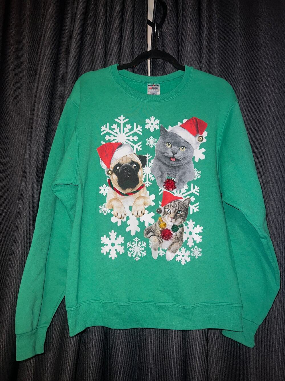 Ugly Christmas Sweater Sweatshirt Xmas Size Small Cat Dog